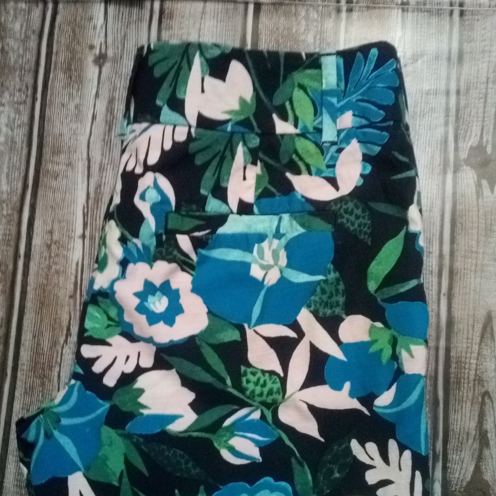 Loft Hawaiian Print Flat Front Shorts Size 0 - Picture 4 of 4